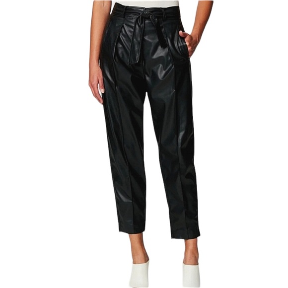 Blank NYC Off the Record Black Faux Leather Tie Pants - Picture 10 of 10